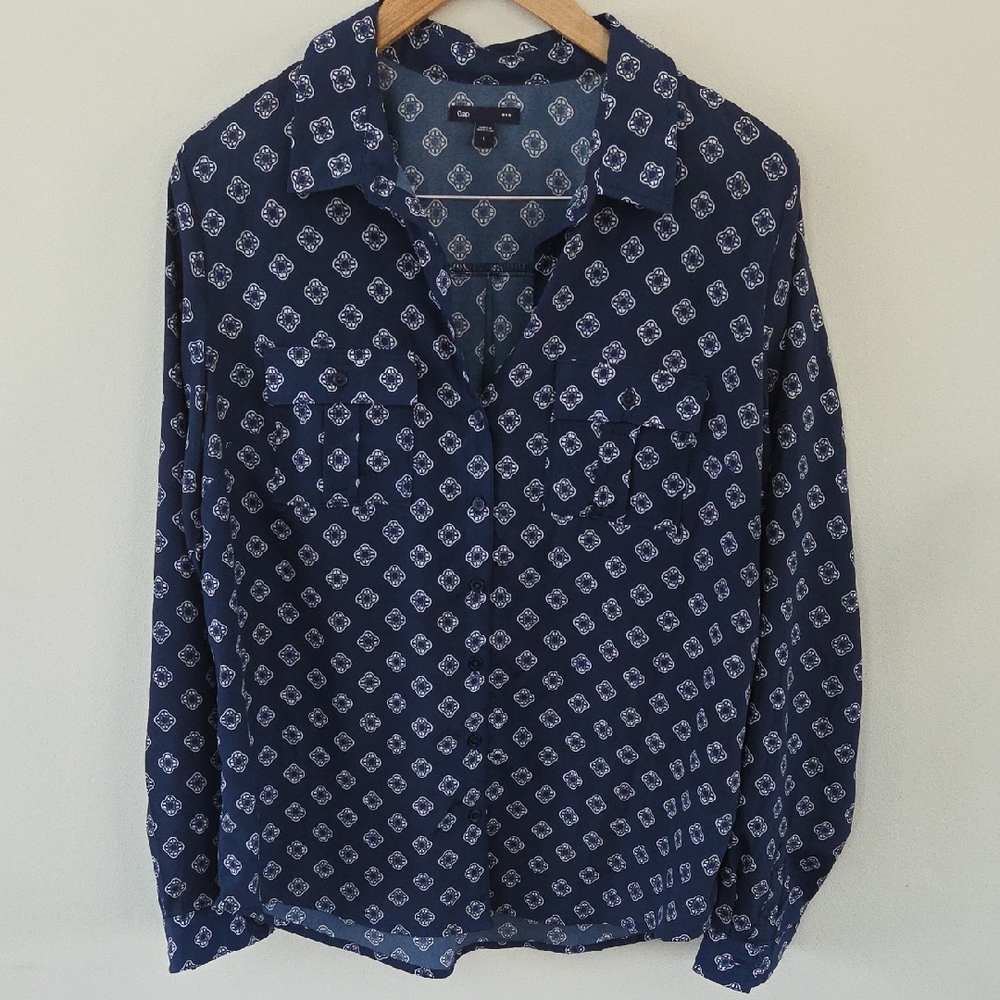 GAP Navy Blue Button Down Shirt